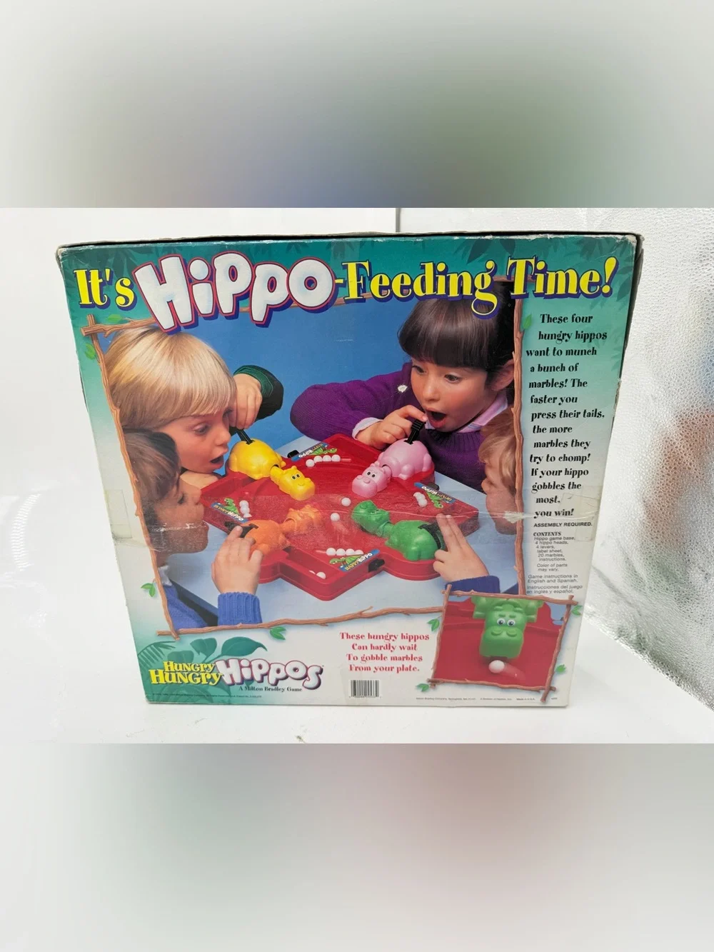 Vintage Hungry Hungry Hippos Milton Bradley 1994 Classic Kids Game - Complete,